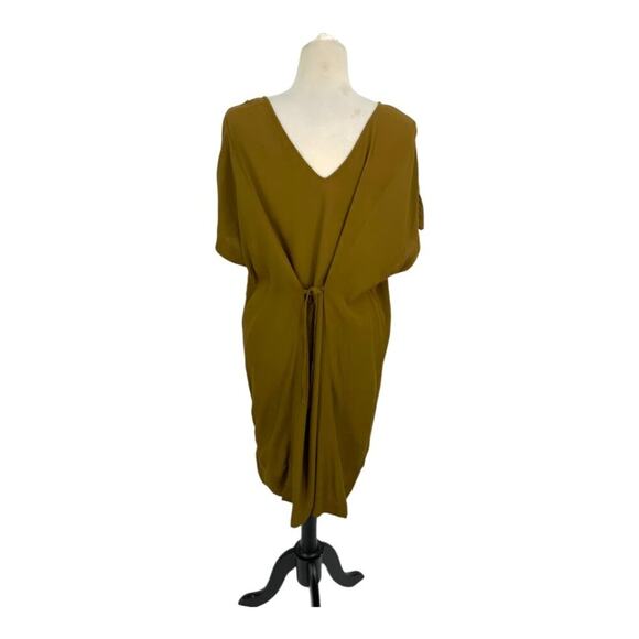 Madewell Downtown Tie-Back Dress Weathered Olive Size Large $118 MSRP - Picture 9 of 9
